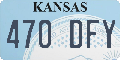 KS license plate 470DFY