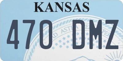 KS license plate 470DMZ