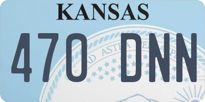 KS license plate 470DNN
