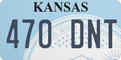 KS license plate 470DNT