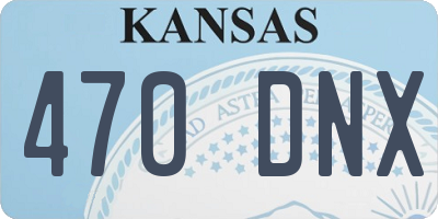 KS license plate 470DNX