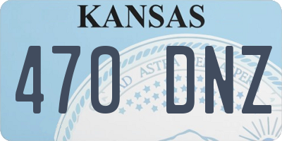 KS license plate 470DNZ