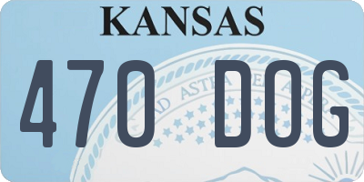 KS license plate 470DOG