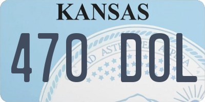 KS license plate 470DOL