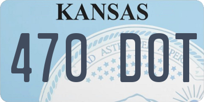 KS license plate 470DOT
