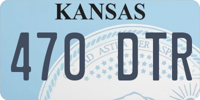 KS license plate 470DTR