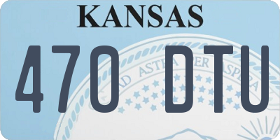 KS license plate 470DTU