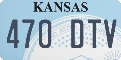 KS license plate 470DTV