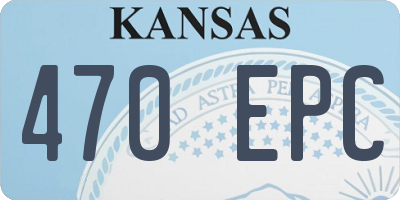 KS license plate 470EPC