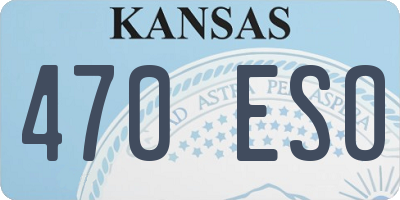 KS license plate 470ESO