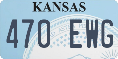 KS license plate 470EWG