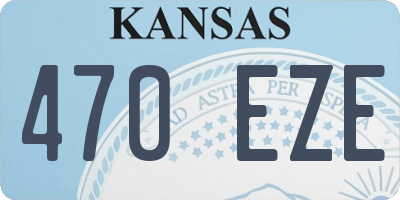 KS license plate 470EZE