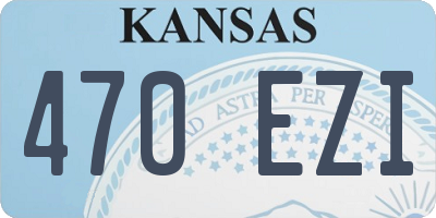 KS license plate 470EZI