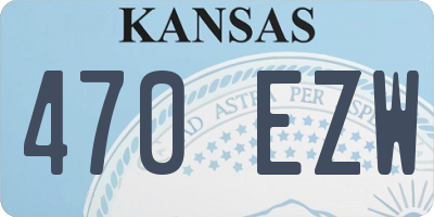 KS license plate 470EZW