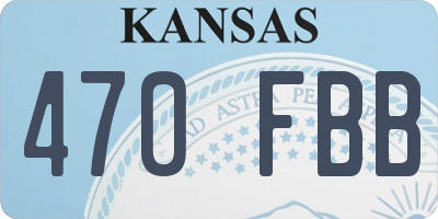 KS license plate 470FBB