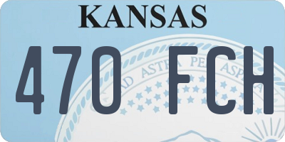 KS license plate 470FCH