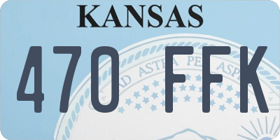 KS license plate 470FFK