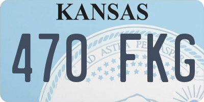 KS license plate 470FKG