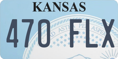 KS license plate 470FLX