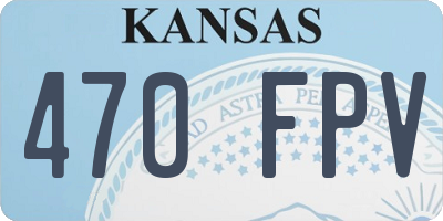 KS license plate 470FPV