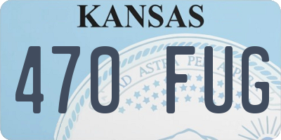 KS license plate 470FUG