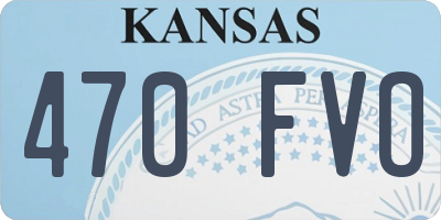 KS license plate 470FVO
