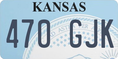 KS license plate 470GJK
