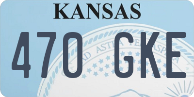 KS license plate 470GKE