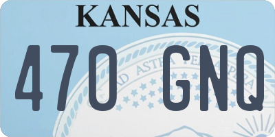KS license plate 470GNQ