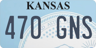 KS license plate 470GNS