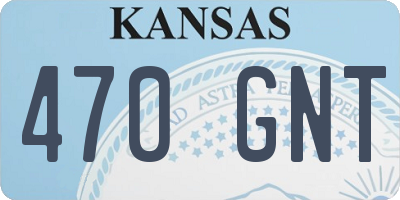 KS license plate 470GNT