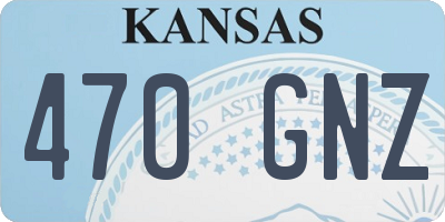 KS license plate 470GNZ