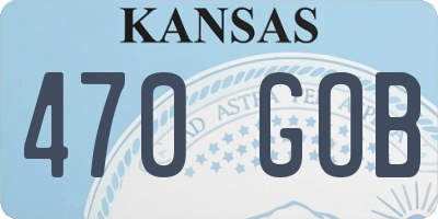 KS license plate 470GOB
