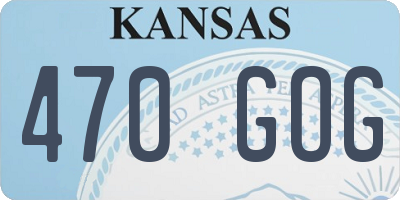 KS license plate 470GOG