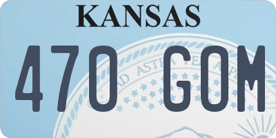 KS license plate 470GOM