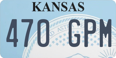KS license plate 470GPM