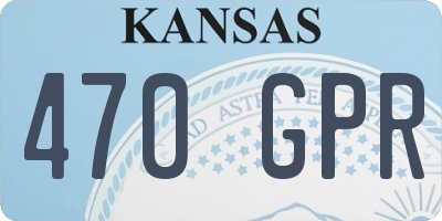 KS license plate 470GPR