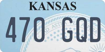 KS license plate 470GQD
