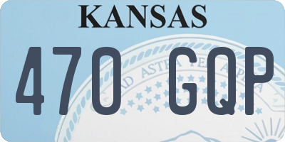 KS license plate 470GQP