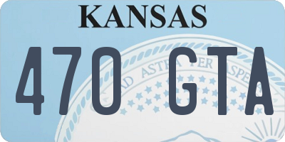 KS license plate 470GTA