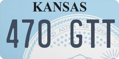 KS license plate 470GTT