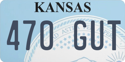 KS license plate 470GUT