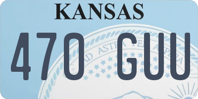 KS license plate 470GUU