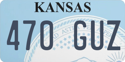 KS license plate 470GUZ
