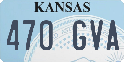 KS license plate 470GVA