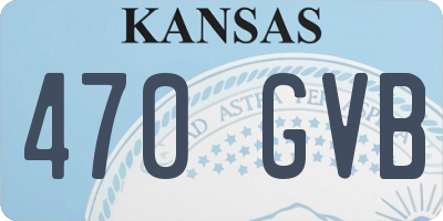 KS license plate 470GVB