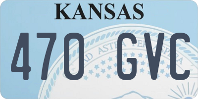 KS license plate 470GVC