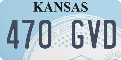 KS license plate 470GVD