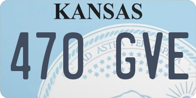 KS license plate 470GVE