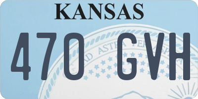 KS license plate 470GVH